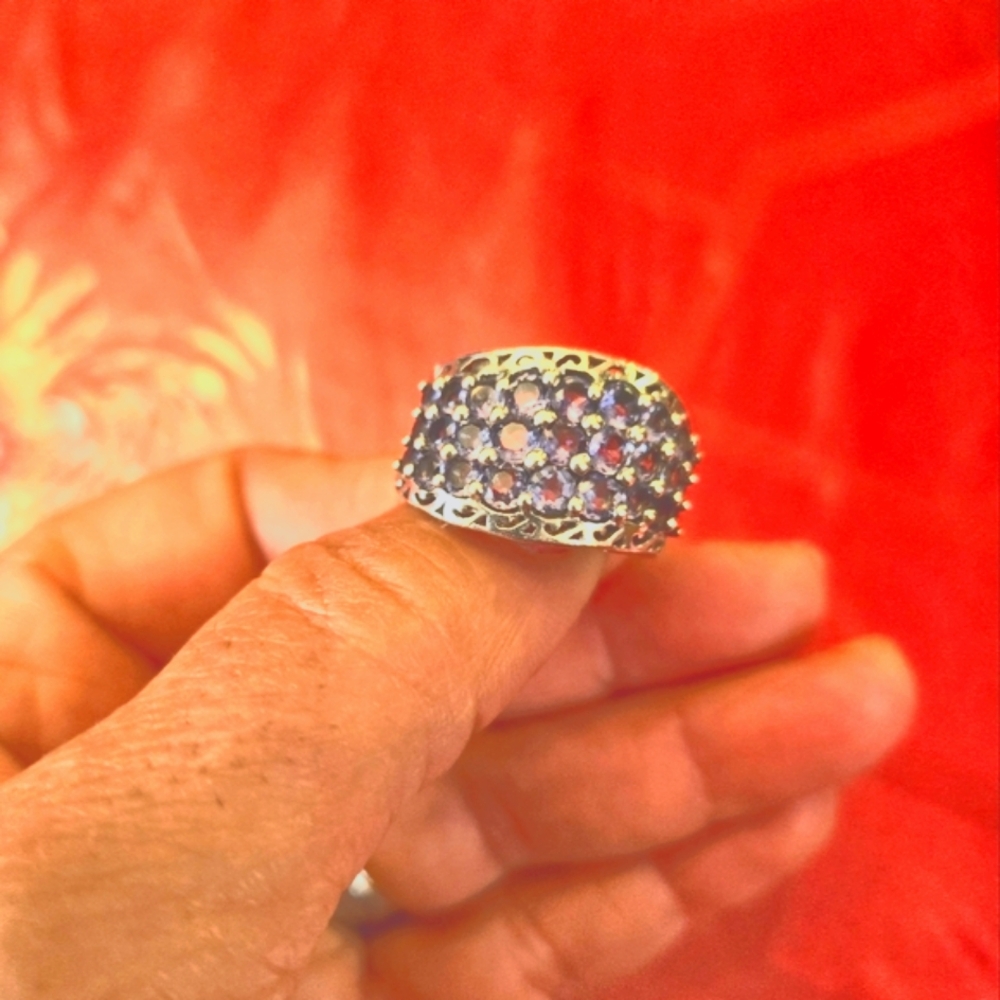 Sterling Silver Iolite Gemstone Ring - image 1